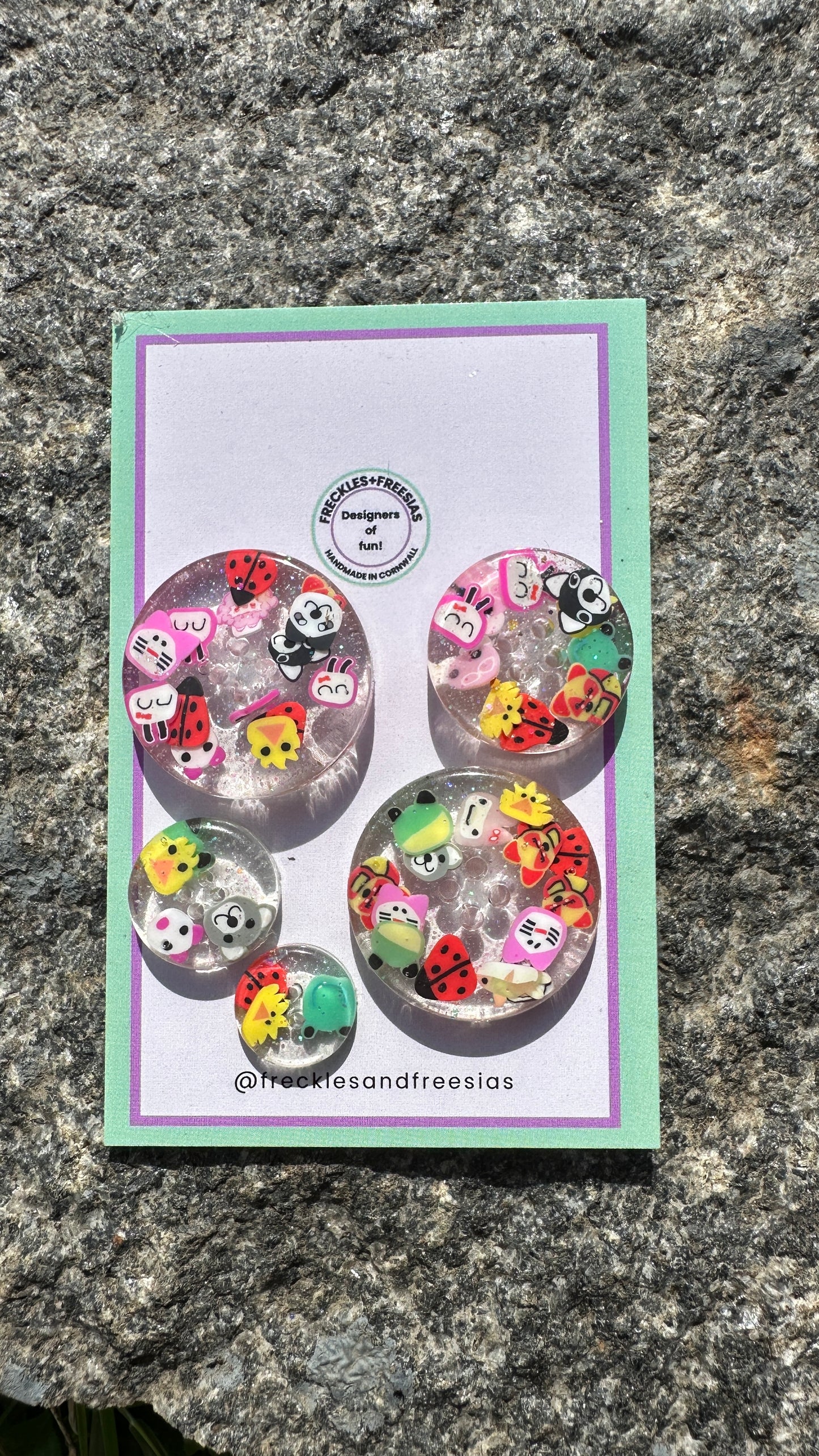 Handmade resin buttons anima glitter clear, bright, fun, round, children’s, kids, 1cm, 2cm, 20mm, 15mm, 20mm, 25mm
