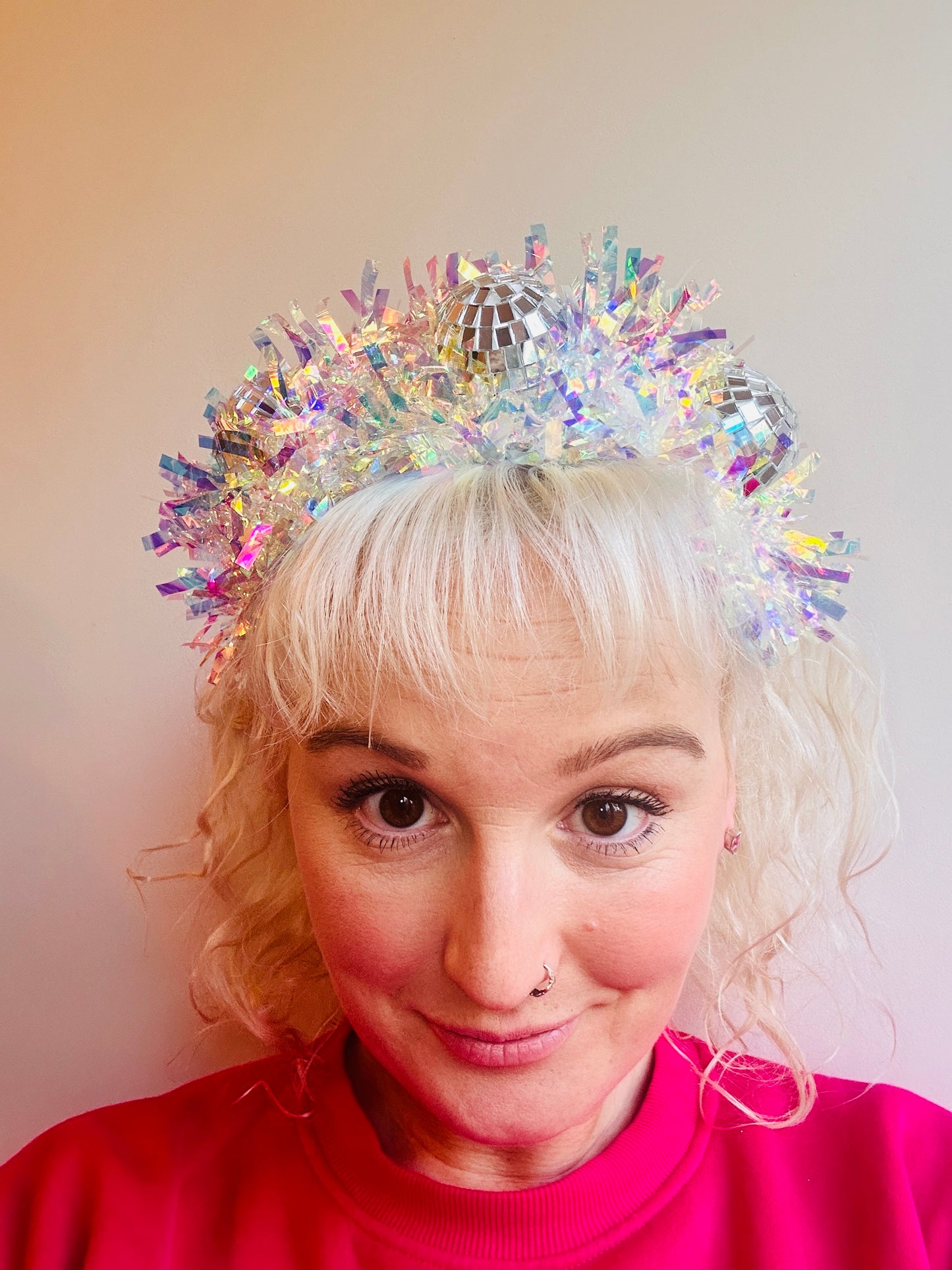 Disco Time! Handmade headband, festival, headdress, hair band, head piece, hat topper