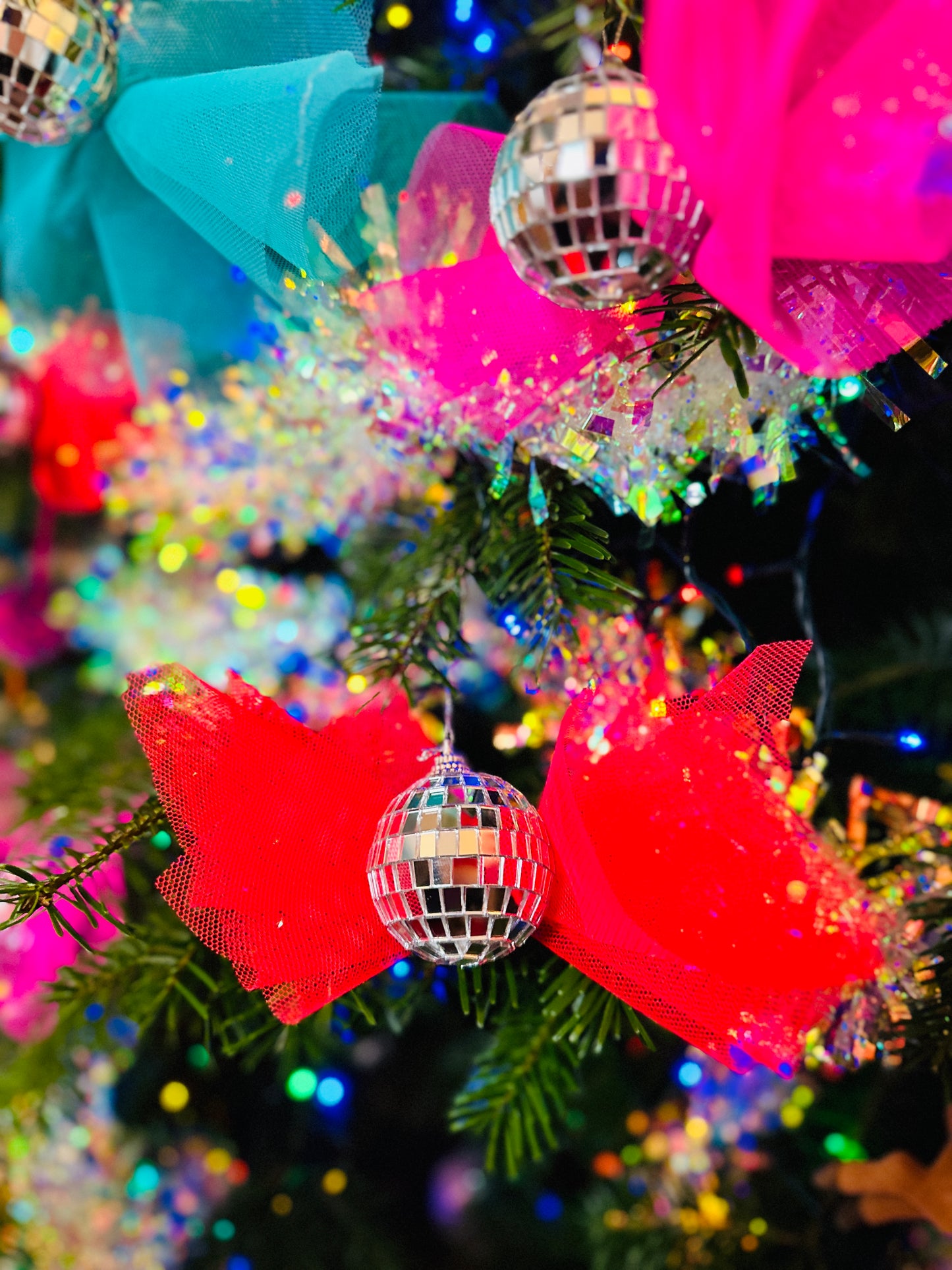 Disco ball net bauble