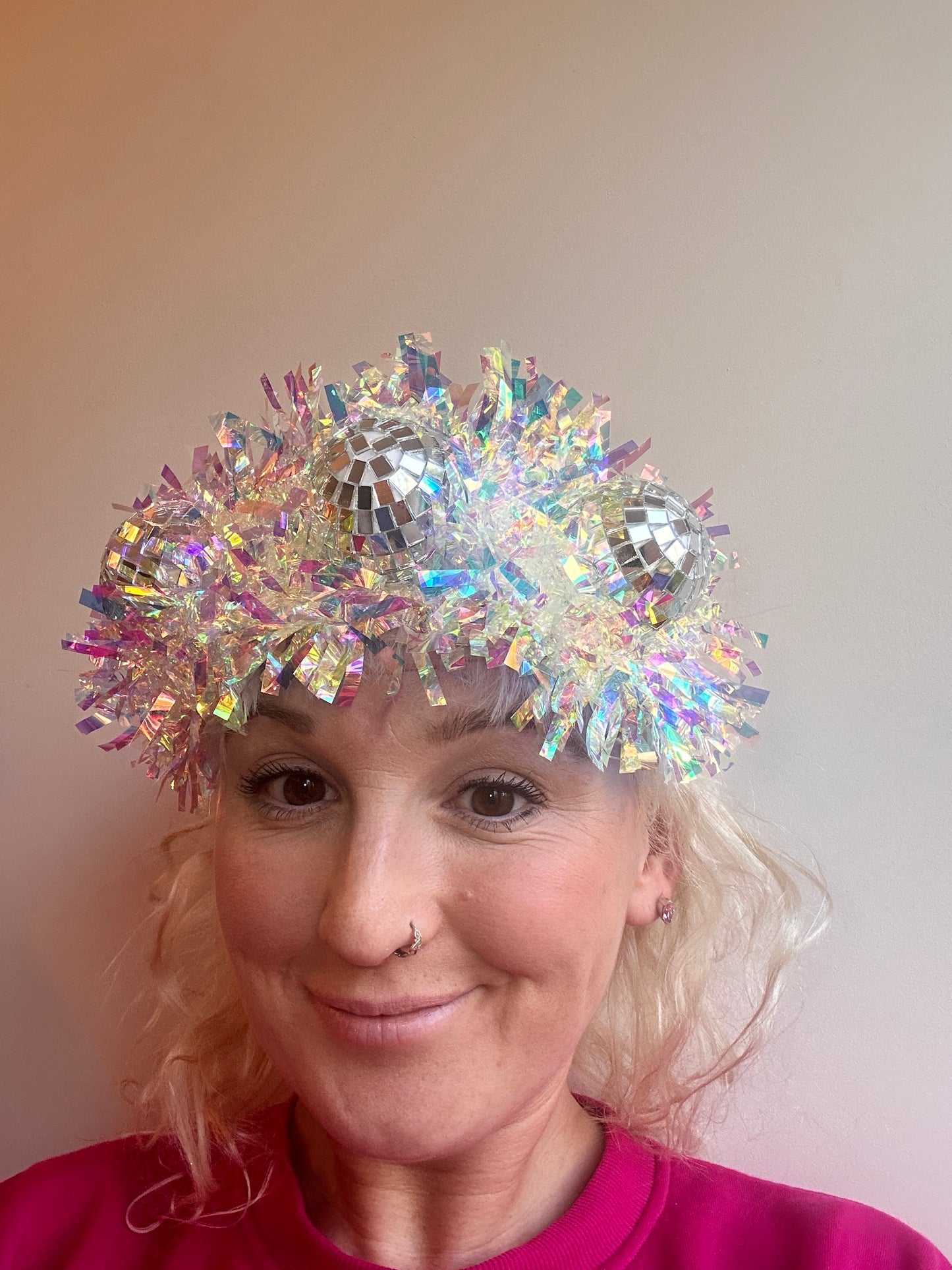 Disco Time! Handmade headband, festival, headdress, hair band, head piece, hat topper