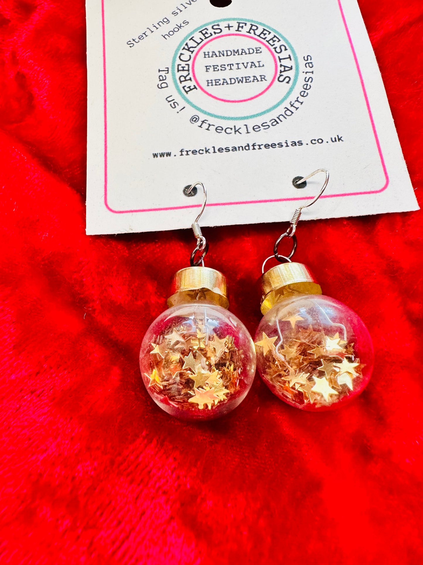 Mini glass bauble earrings