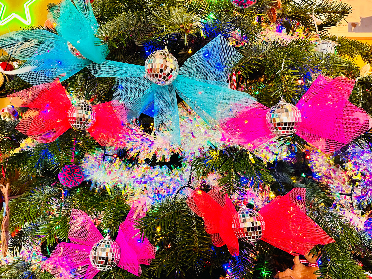 Disco ball net bauble