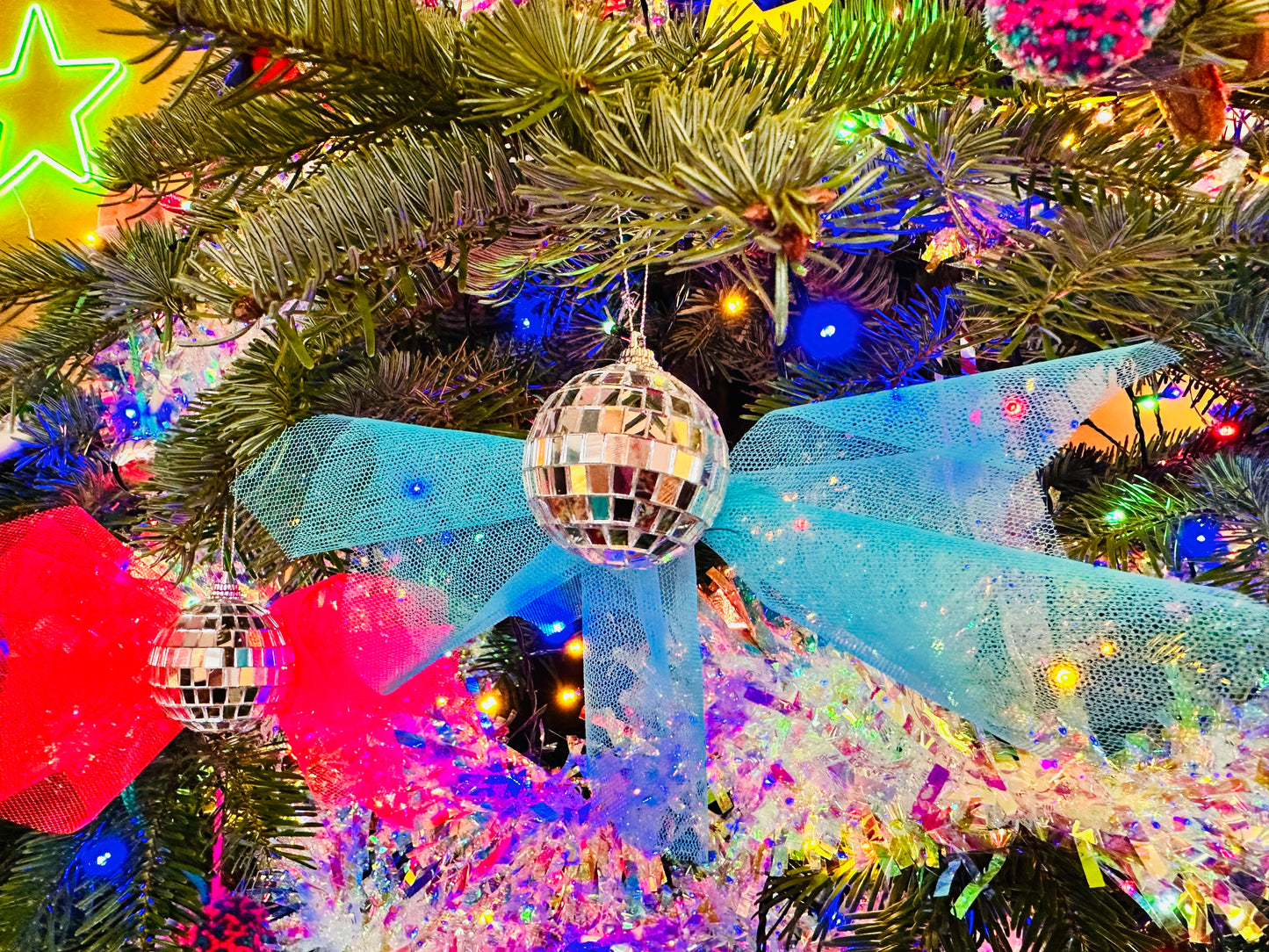 Disco ball net bauble