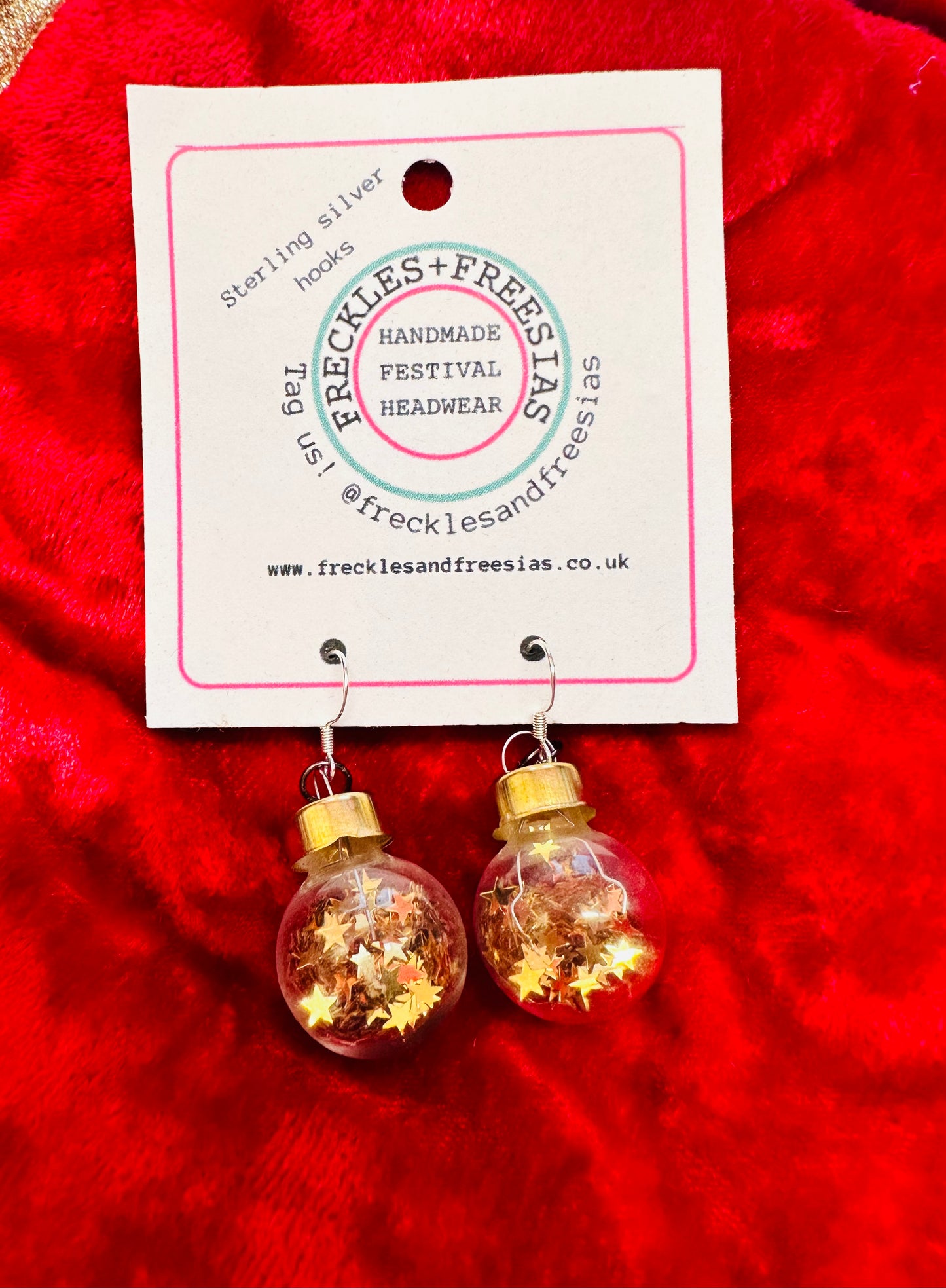 Mini glass bauble earrings