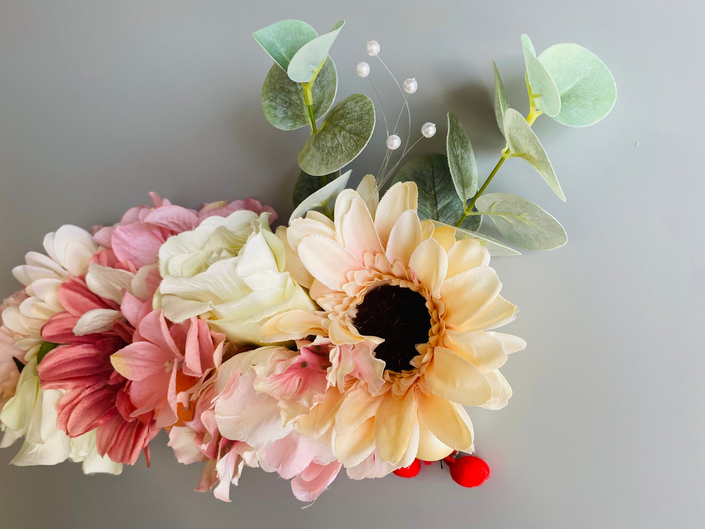 Blush pastel flower floral crown