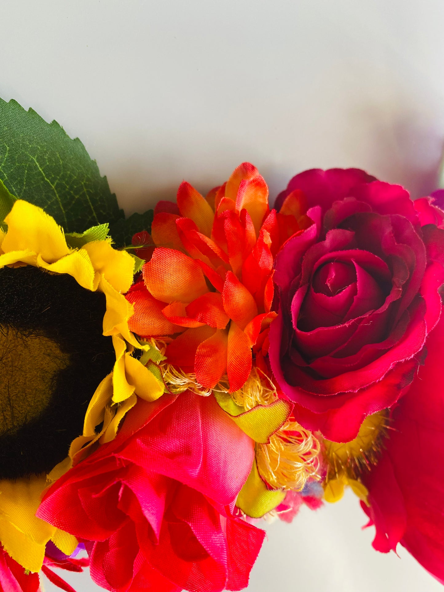 Mixed bright flowers floral crown