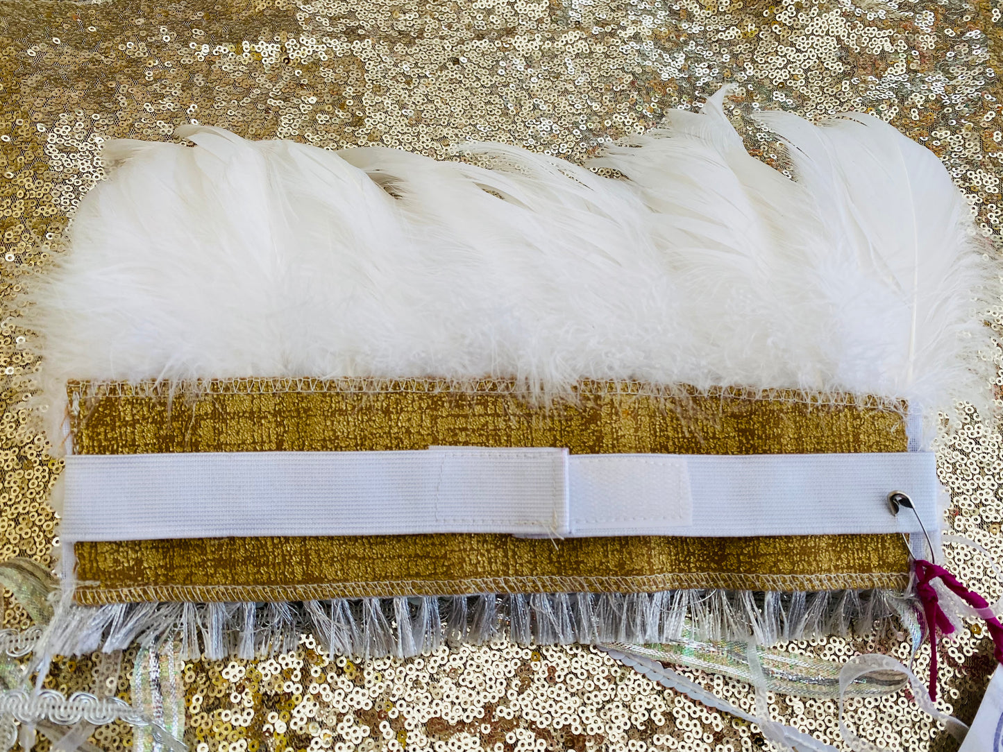 Crystal white deluxe headdress