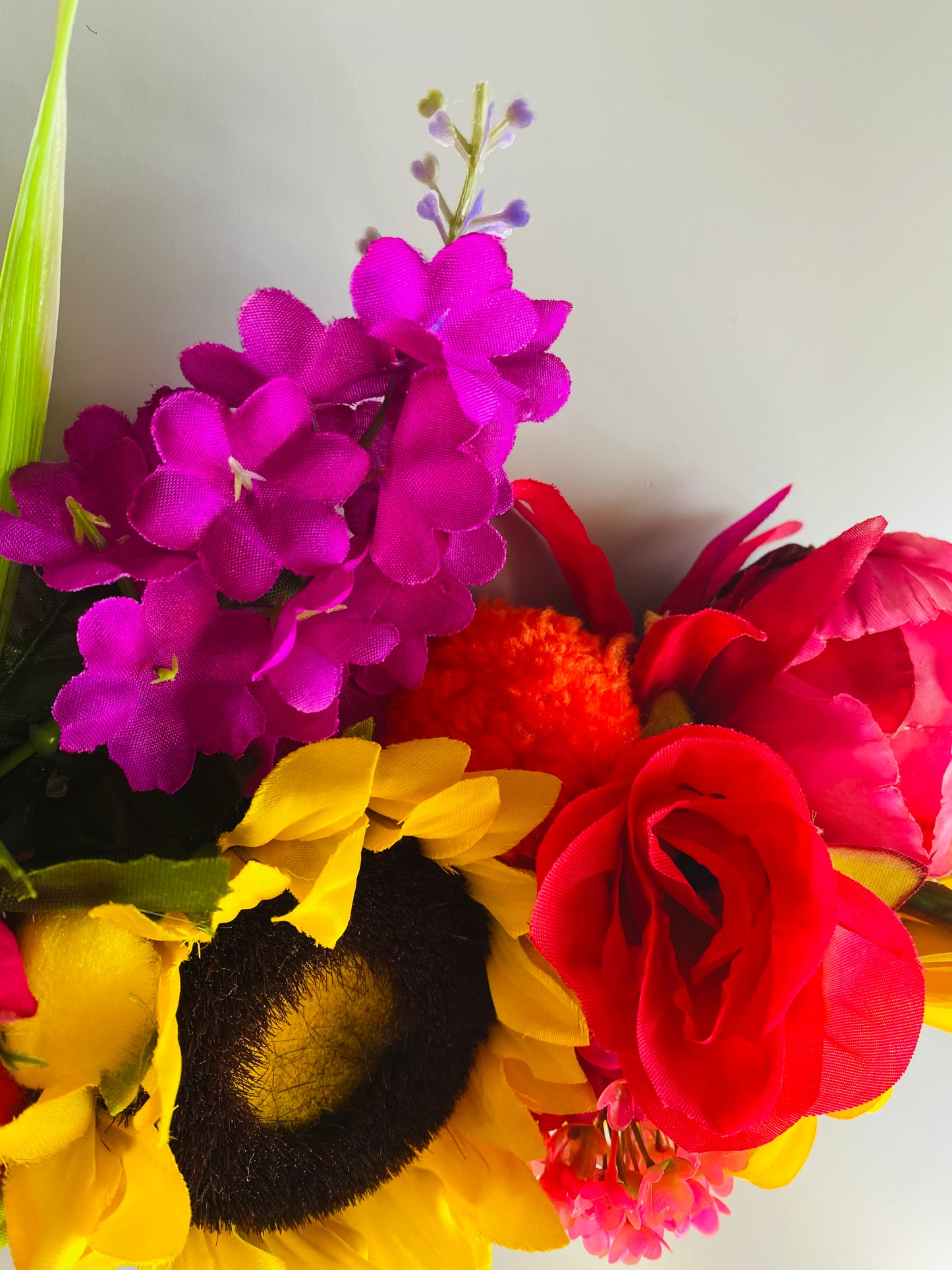 Mixed bright flowers floral crown