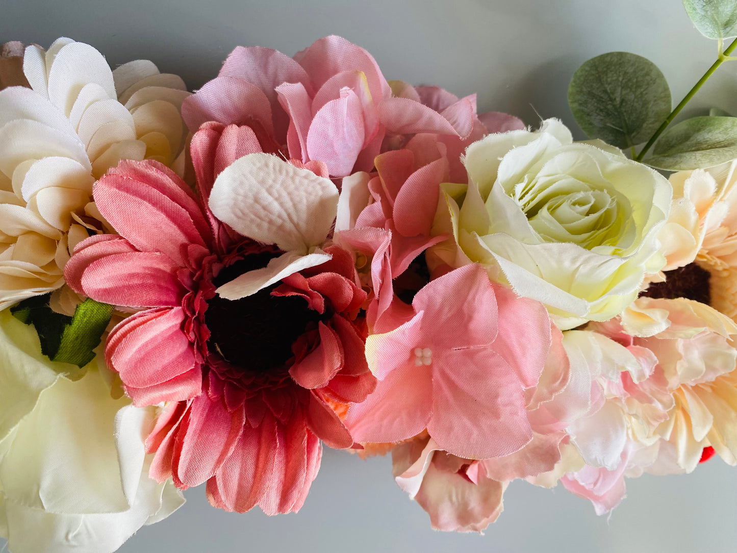 Blush pastel flower floral crown