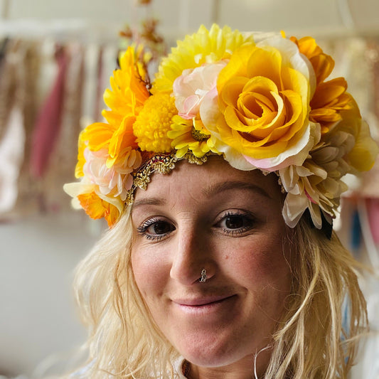 All the yellows flower crown