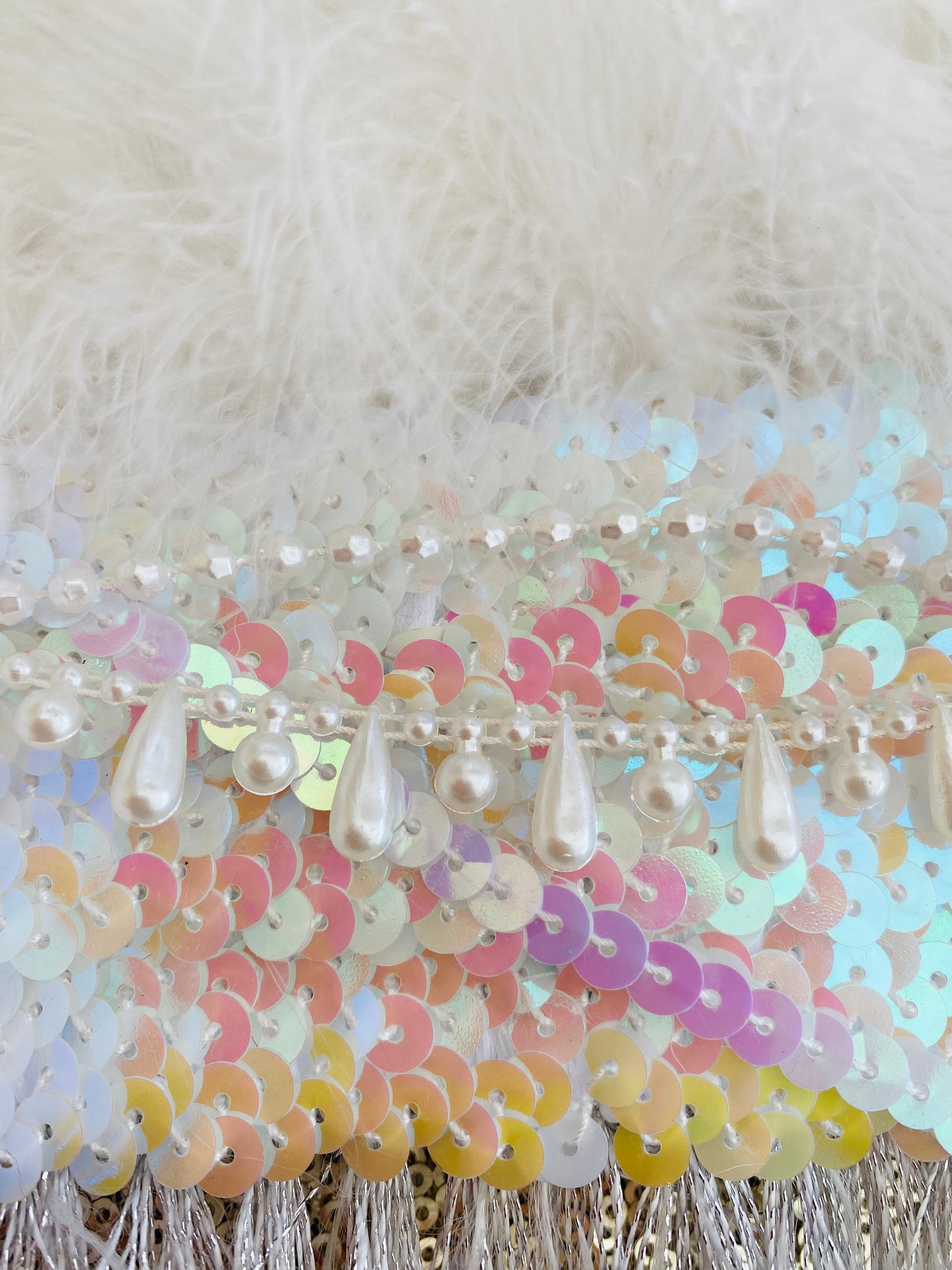 Crystal white deluxe headdress