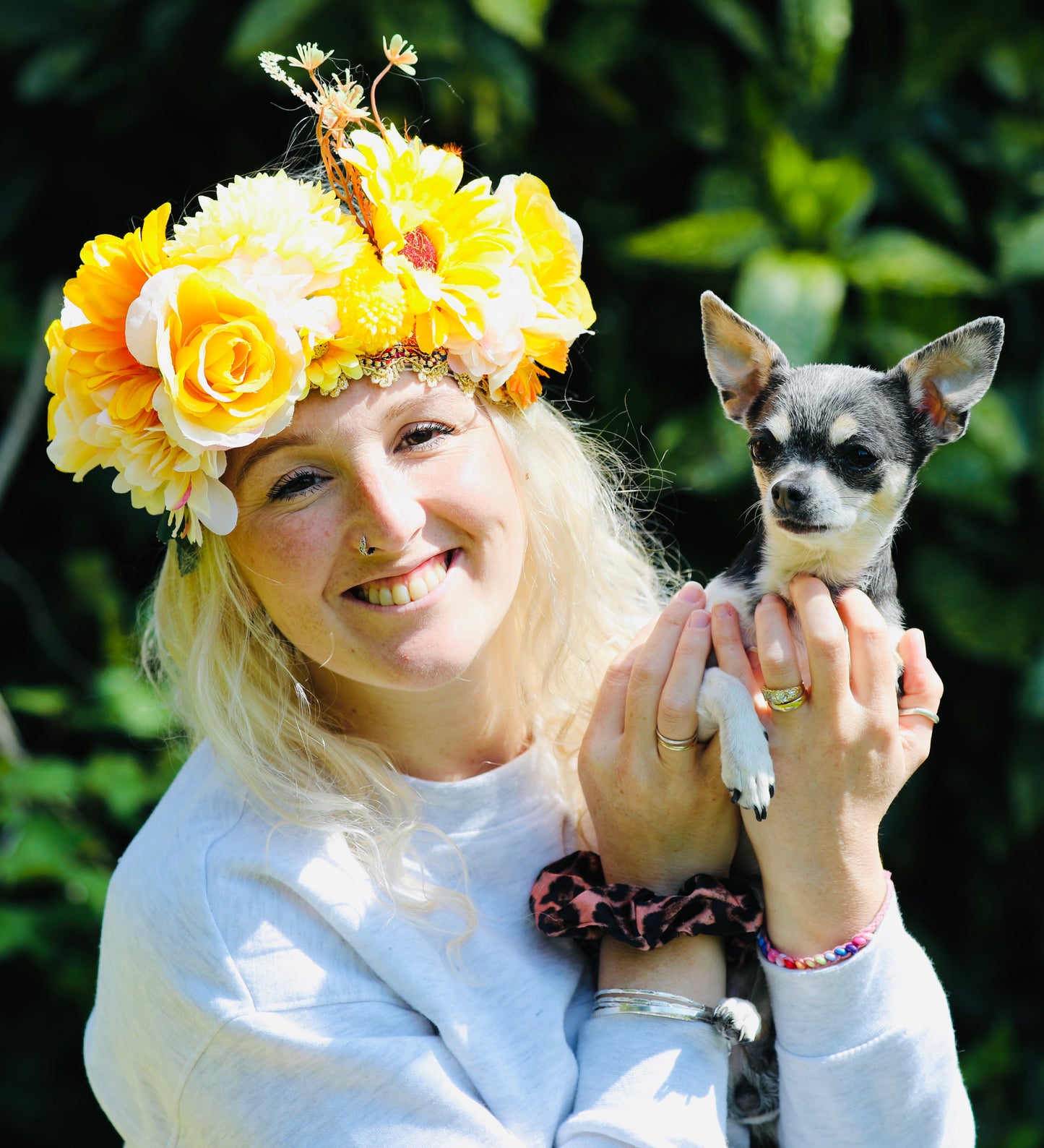 All the yellows flower crown
