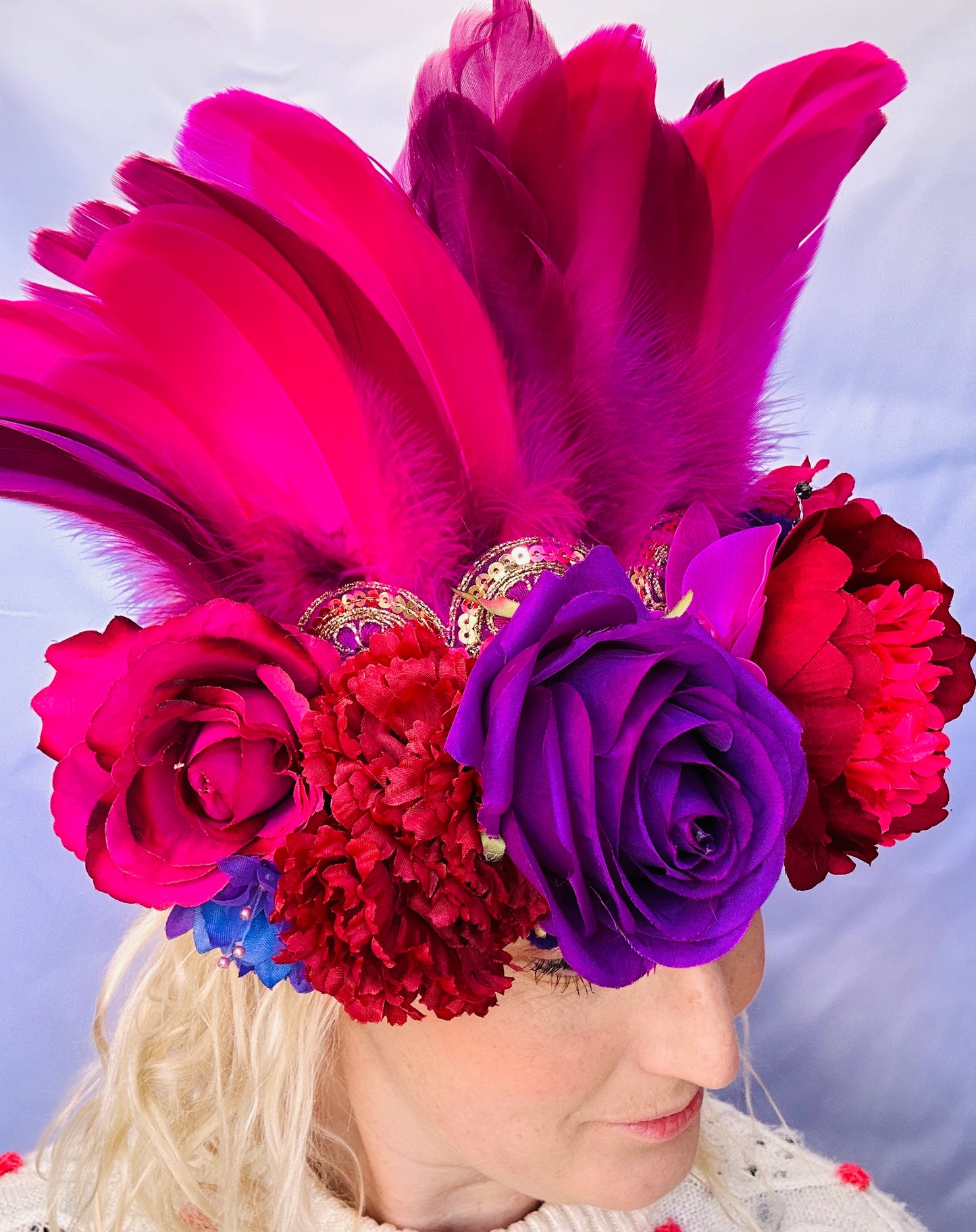 Sunset flower deluxe handmade headdress