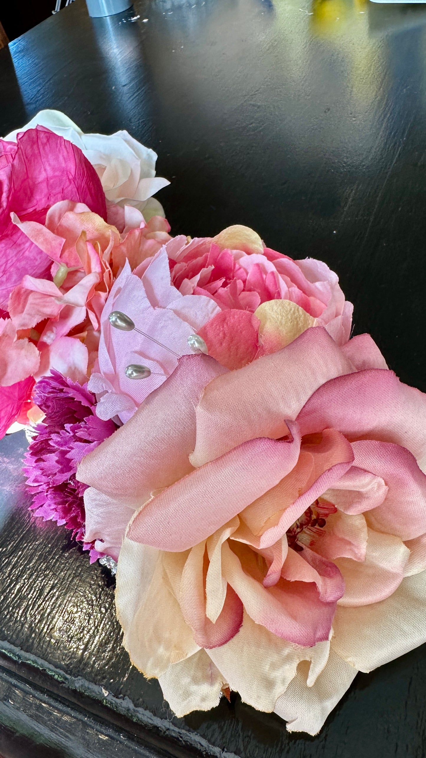 Pink flower crown