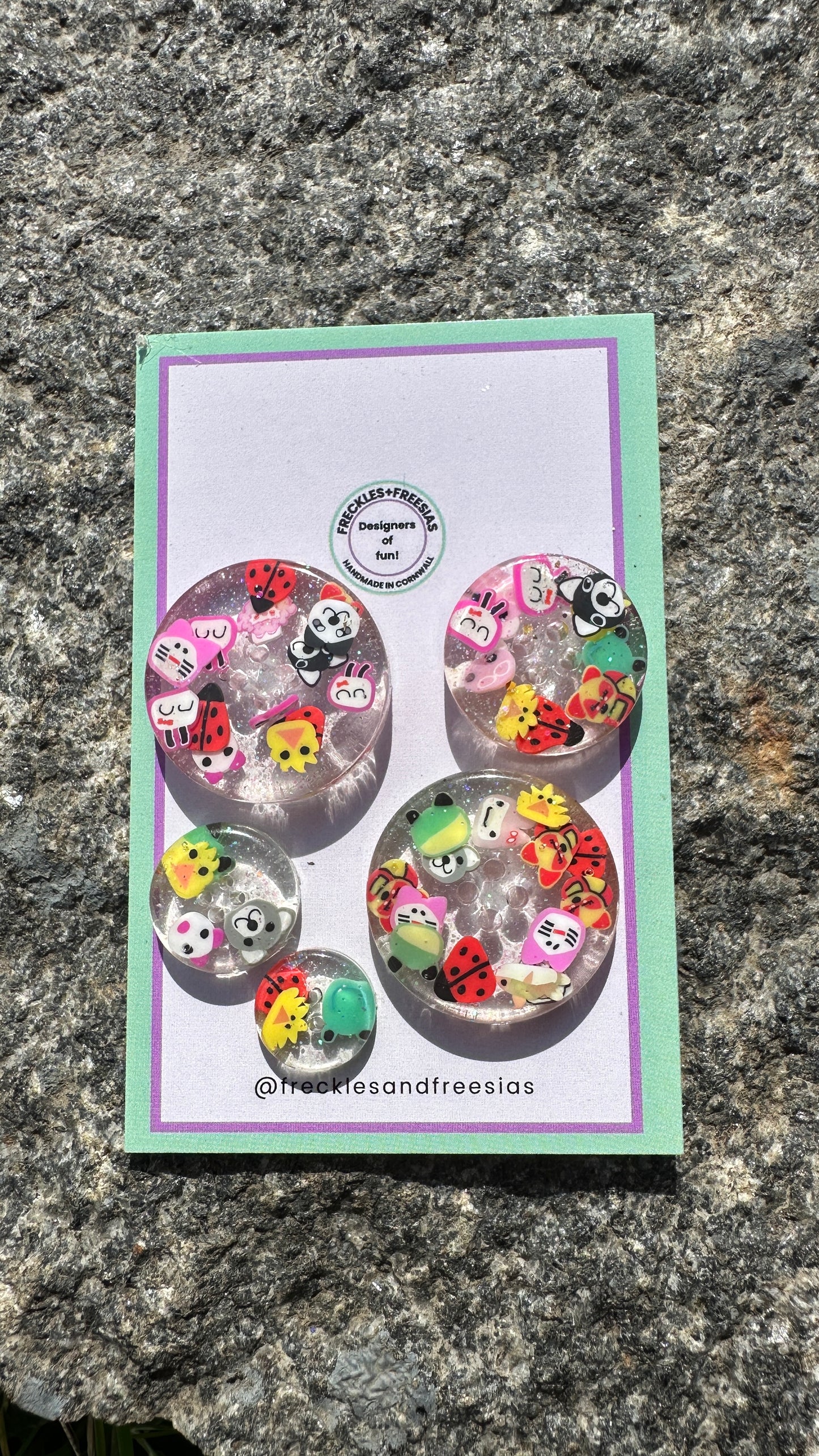 Handmade resin buttons anima glitter clear, bright, fun, round, children’s, kids, 1cm, 2cm, 20mm, 15mm, 20mm, 25mm