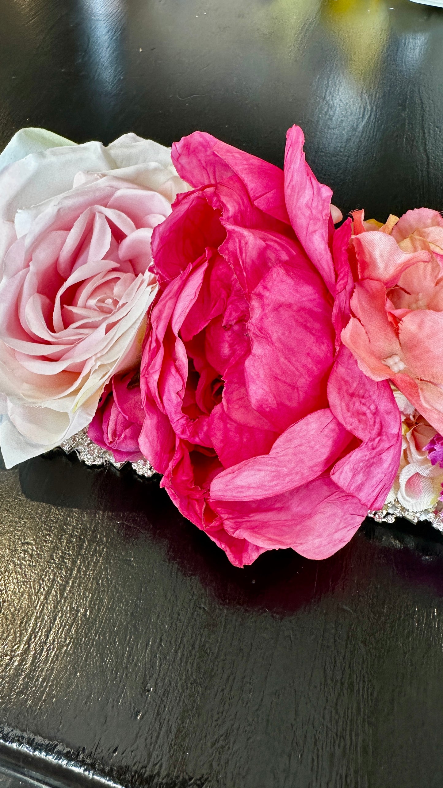Pink flower crown