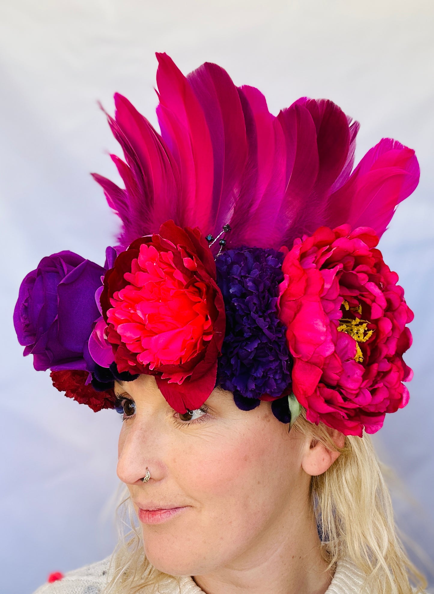 Sunset flower deluxe handmade headdress