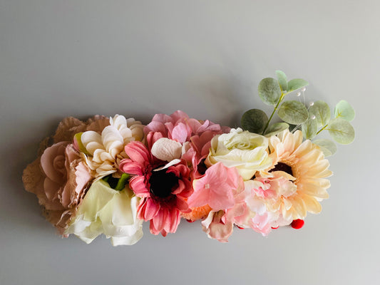 Blush pastel flower floral crown