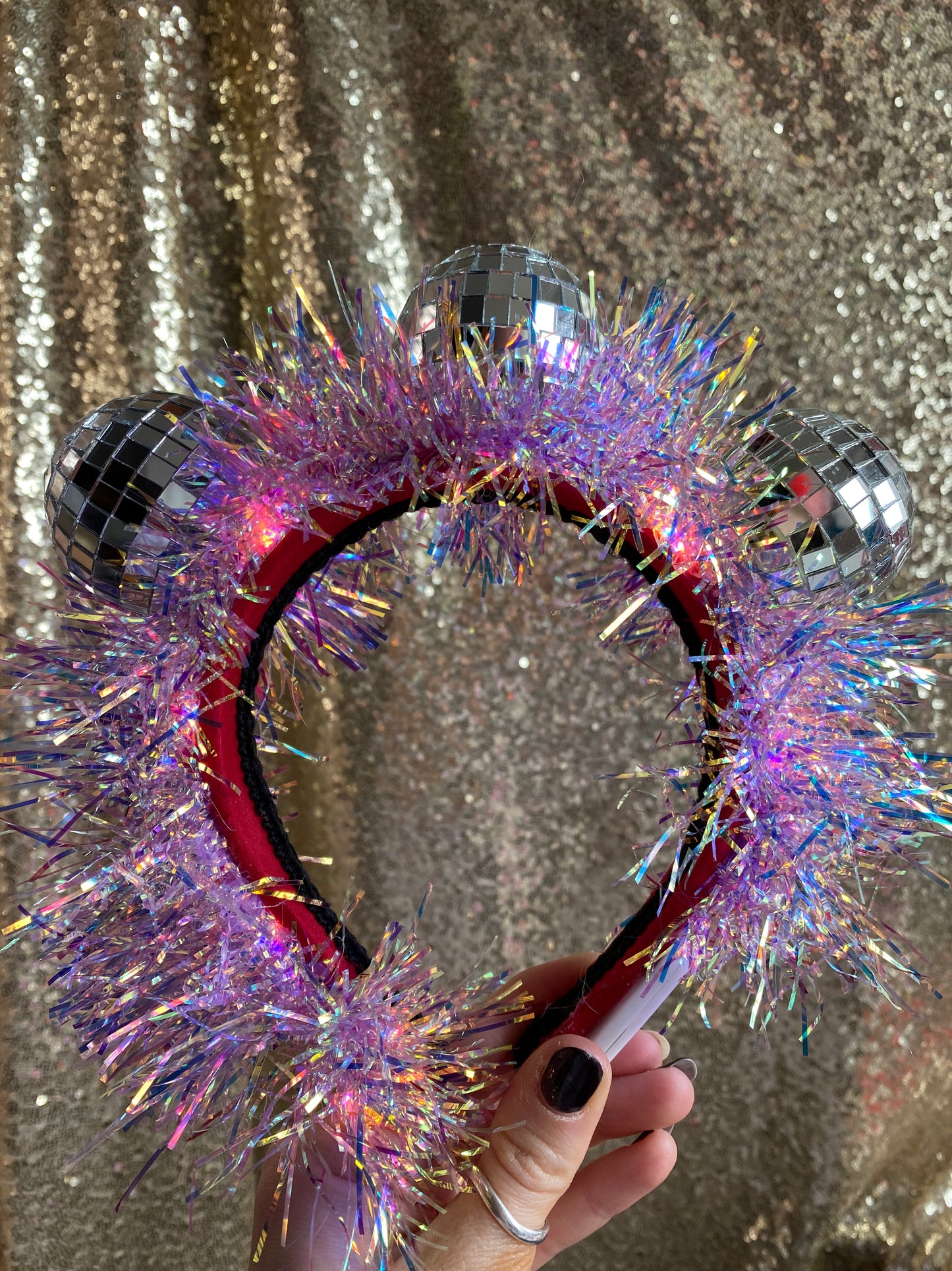 Light up Disco Time lilac headband