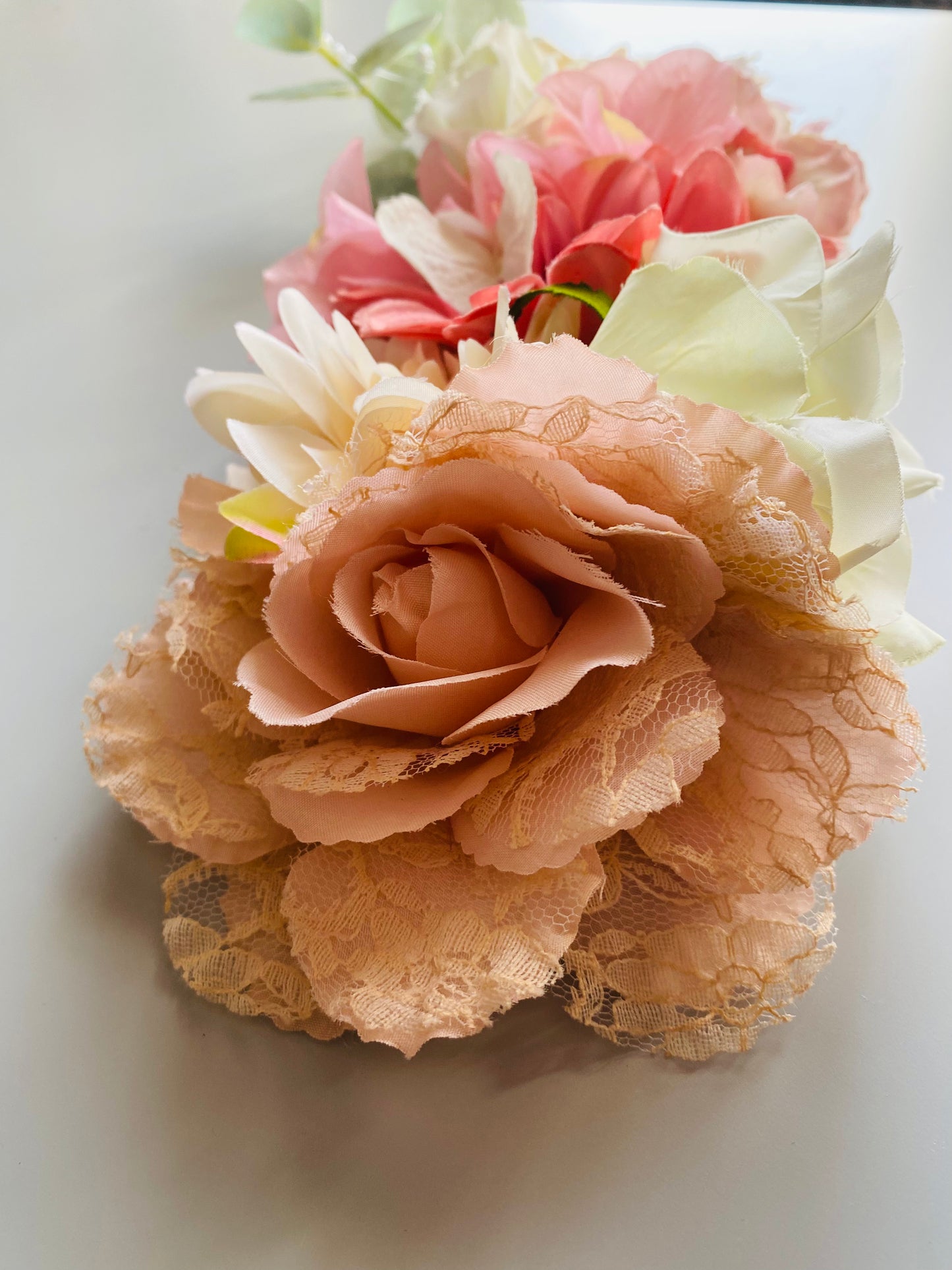 Blush pastel flower floral crown